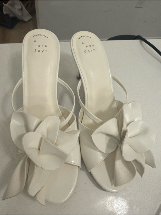 a new day Shoes - a new day White Floral Slip-On Heels for Women